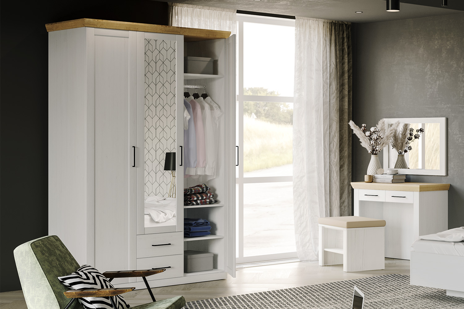 Комбинированные шкафы - изображение №4 "Шкаф для одежды Магнум"  на www.Angstrem-mebel.ru