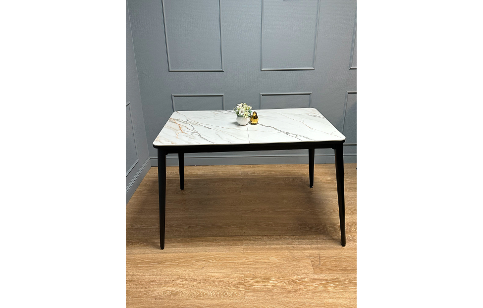 Обеденные столы - изображение №9 "Стол обеденный Стил раздвижной KS1200 черный/керамика мрамор золотой"  на www.Angstrem-mebel.ru
