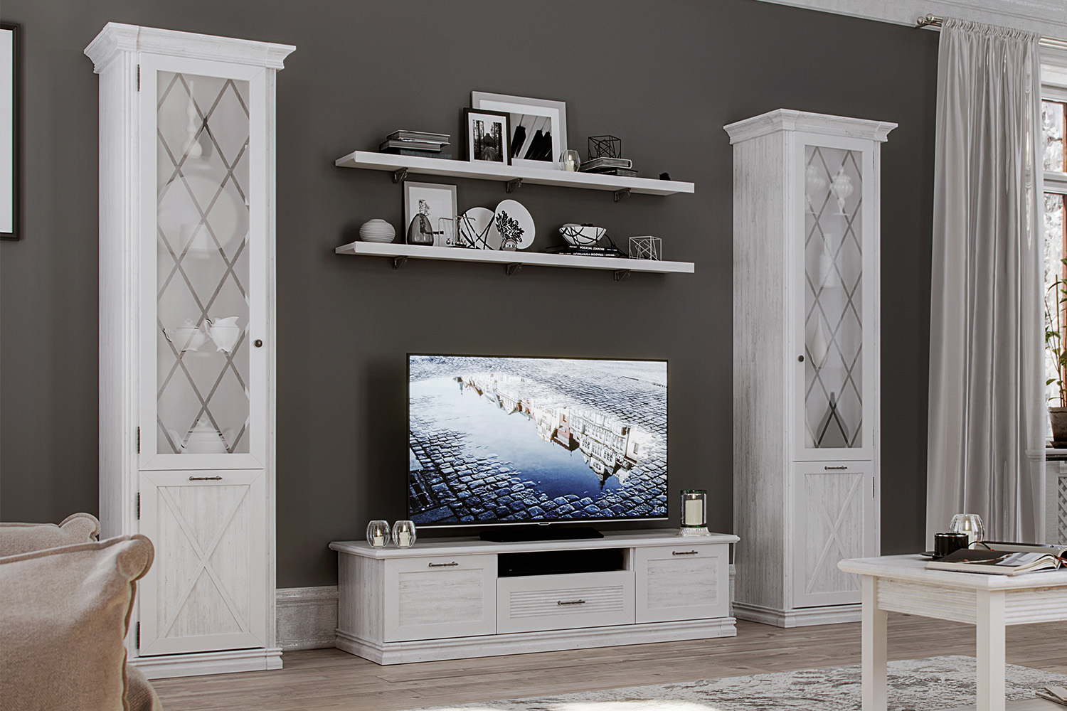 Шкафы-витрины - изображение №4 "Шкаф Кантри"  на www.Angstrem-mebel.ru