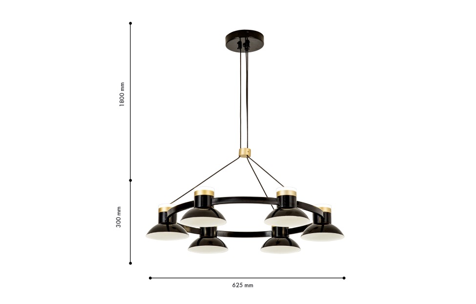 Люстры - изображение №3 "Подвесная люстра Tatti D625*H300/1800 6*LED*10W"  на www.Angstrem-mebel.ru