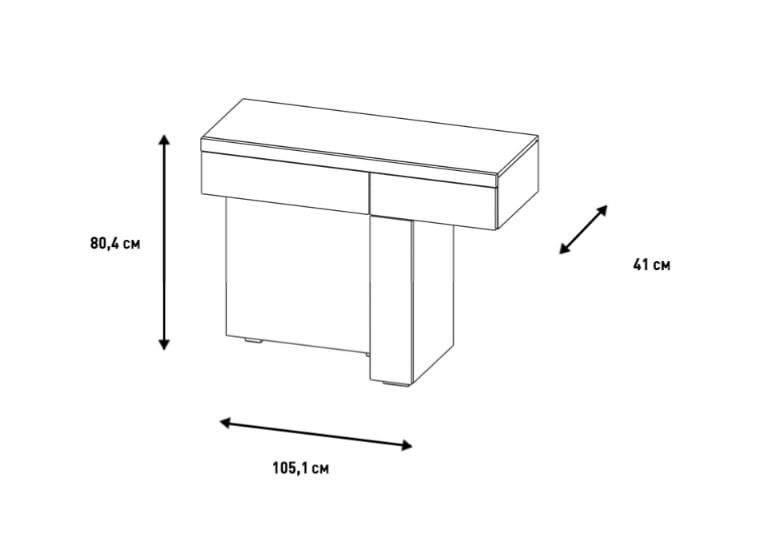 Туалетные столы - изображение №10 "Стол Анри туалетный с выдвижными ящиками"  на www.Angstrem-mebel.ru