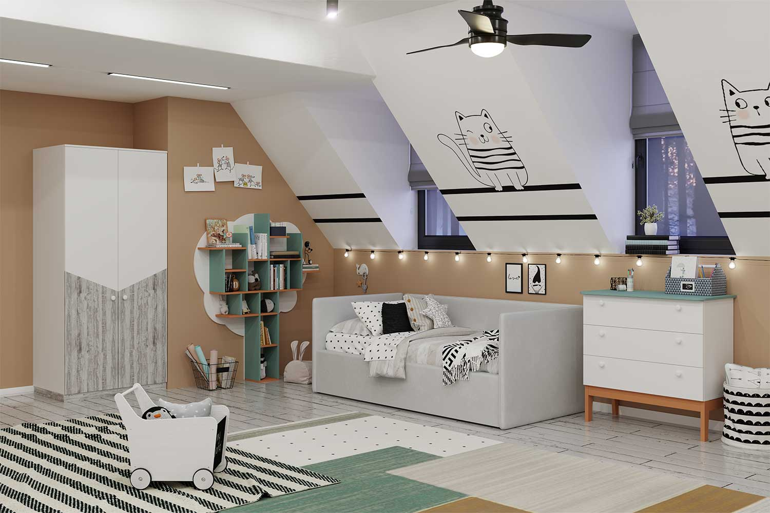 Детские кровати - изображение №8 "Кровать Кеноша 90 х 190 с выдвижным ящиком"  на www.Angstrem-mebel.ru