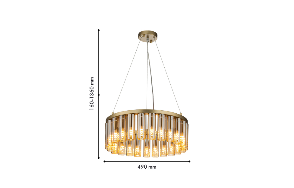 Люстры - изображение №3 "Подвесная люстра Slang (золото) D490*H160/1360 25*G9LED*2W"  на www.Angstrem-mebel.ru