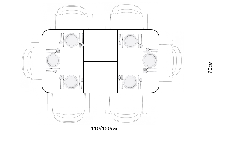 Обеденные столы - изображение №3 "Стол обеденный Мане К1100 опоры венге(зол)/столешница белый глянец"  на www.Angstrem-mebel.ru