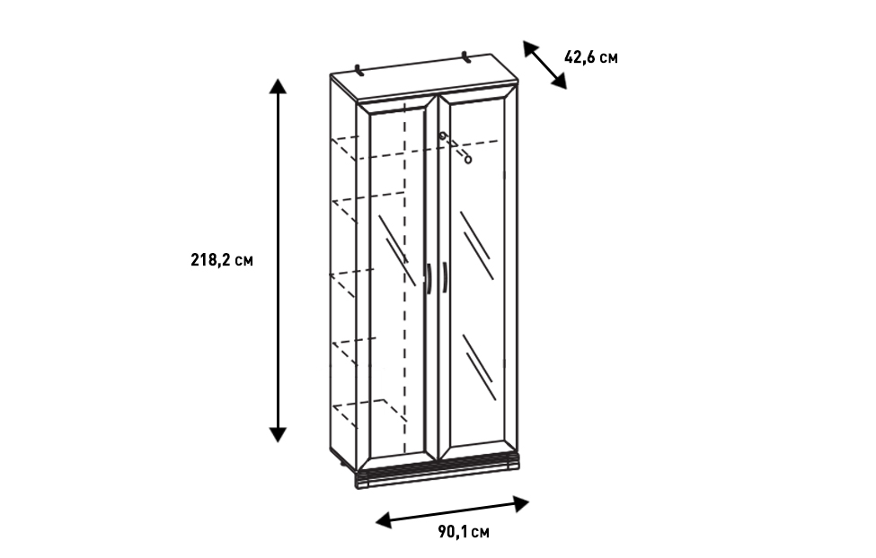 Шкафы платяные - изображение №5 "Шкаф Адажио"  на www.Angstrem-mebel.ru