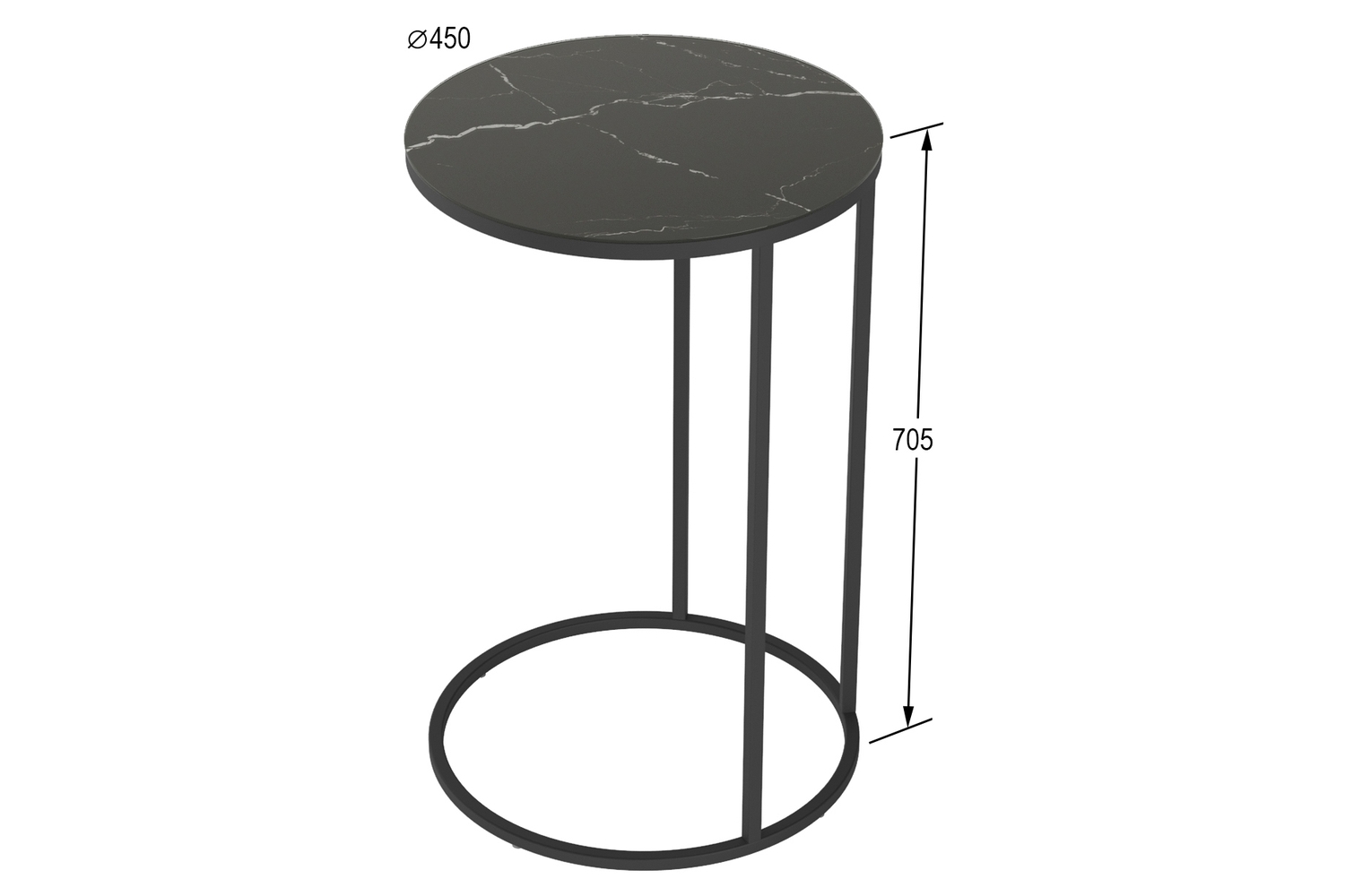 Журнальные столы - изображение №9 "Стол Ости придиванный / цвет Неро"  на www.Angstrem-mebel.ru