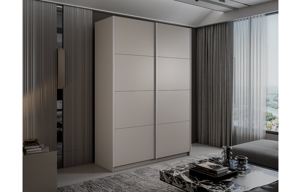 Шкафы-купе - изображение №4 "Шкаф-купе Lux 1400х2300х570 / Кашемир"  на www.Angstrem-mebel.ru