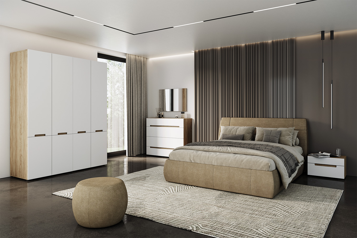 Шкафы платяные - изображение №5 "Шкаф Анри АН-200.01 с полкой и штангой для одежды"  на www.Angstrem-mebel.ru