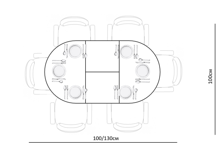 Обеденные столы - изображение №7 "Стол обеденный Мане раздвижной /белый"  на www.Angstrem-mebel.ru