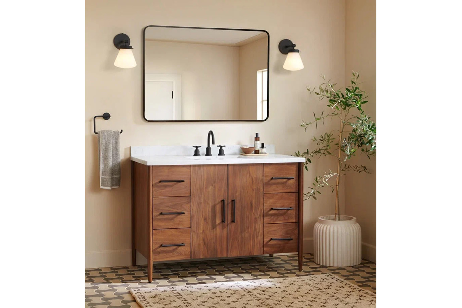 Зеркала - изображение №5 "Smart M Black Зеркало в тонкой раме Smal"  на www.Angstrem-mebel.ru