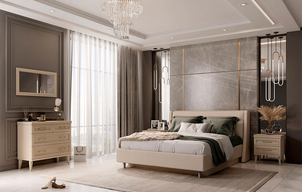 Двуспальные кровати - изображение №6 "Кровать Олеандра"  на www.Angstrem-mebel.ru