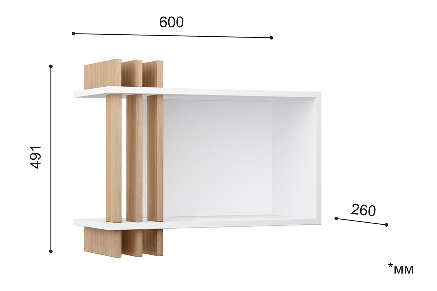 Полки - изображение №9 "Полка Троя настенная "  на www.Angstrem-mebel.ru