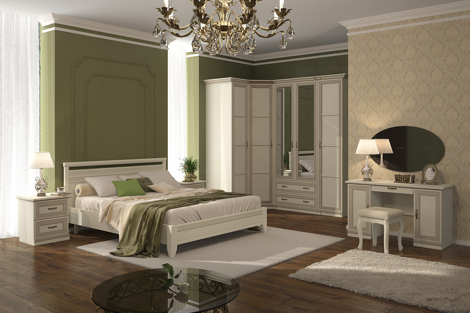 Прикроватные тумбы - изображение №7 "Прикроватная тумба Адажио с выдвижными ящиками"  на www.Angstrem-mebel.ru