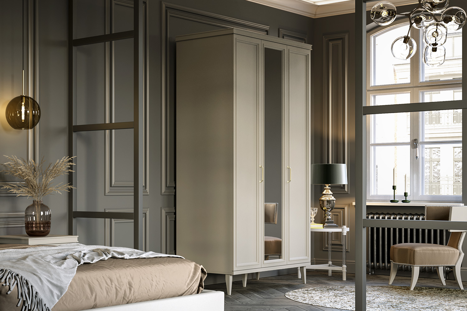 Шкафы платяные - изображение №4 "Шкаф Орландо для одежды"  на www.Angstrem-mebel.ru