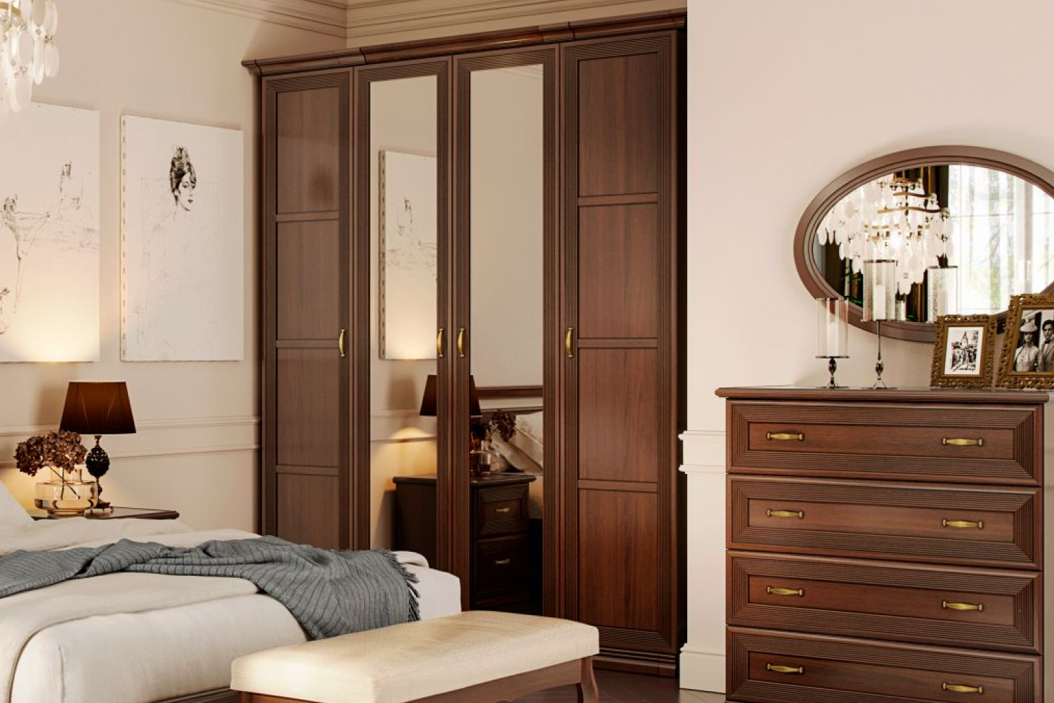 Распашные шкафы - изображение №4 "Шкаф Адажио"  на www.Angstrem-mebel.ru