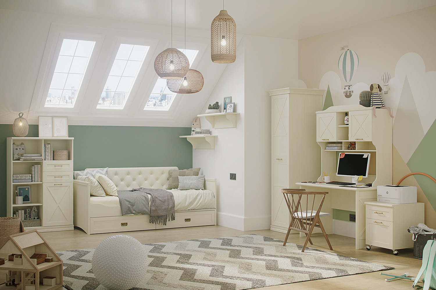 Детские кровати - изображение №5 "Кровать Кантри 90 х 200"  на www.Angstrem-mebel.ru