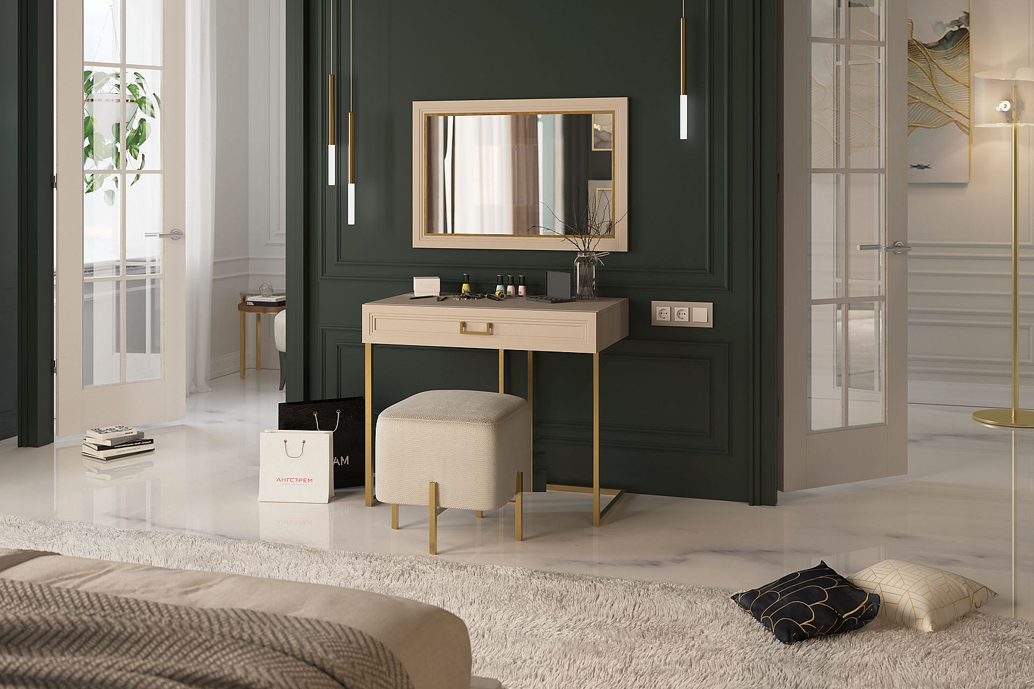 Туалетные столы - изображение №5 "Туалетный стол Дольче с выдвижным ящиком"  на www.Angstrem-mebel.ru