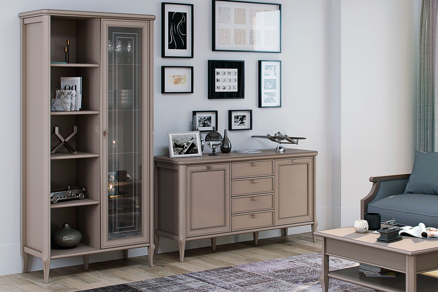 Шкафы-витрины - изображение №4 "Шкаф Онтарио"  на www.Angstrem-mebel.ru