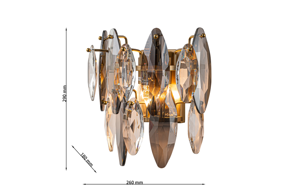 Бра - изображение №4 "Настенный светильник Glans, D180*W260*H290 2*E14*40W"  на www.Angstrem-mebel.ru