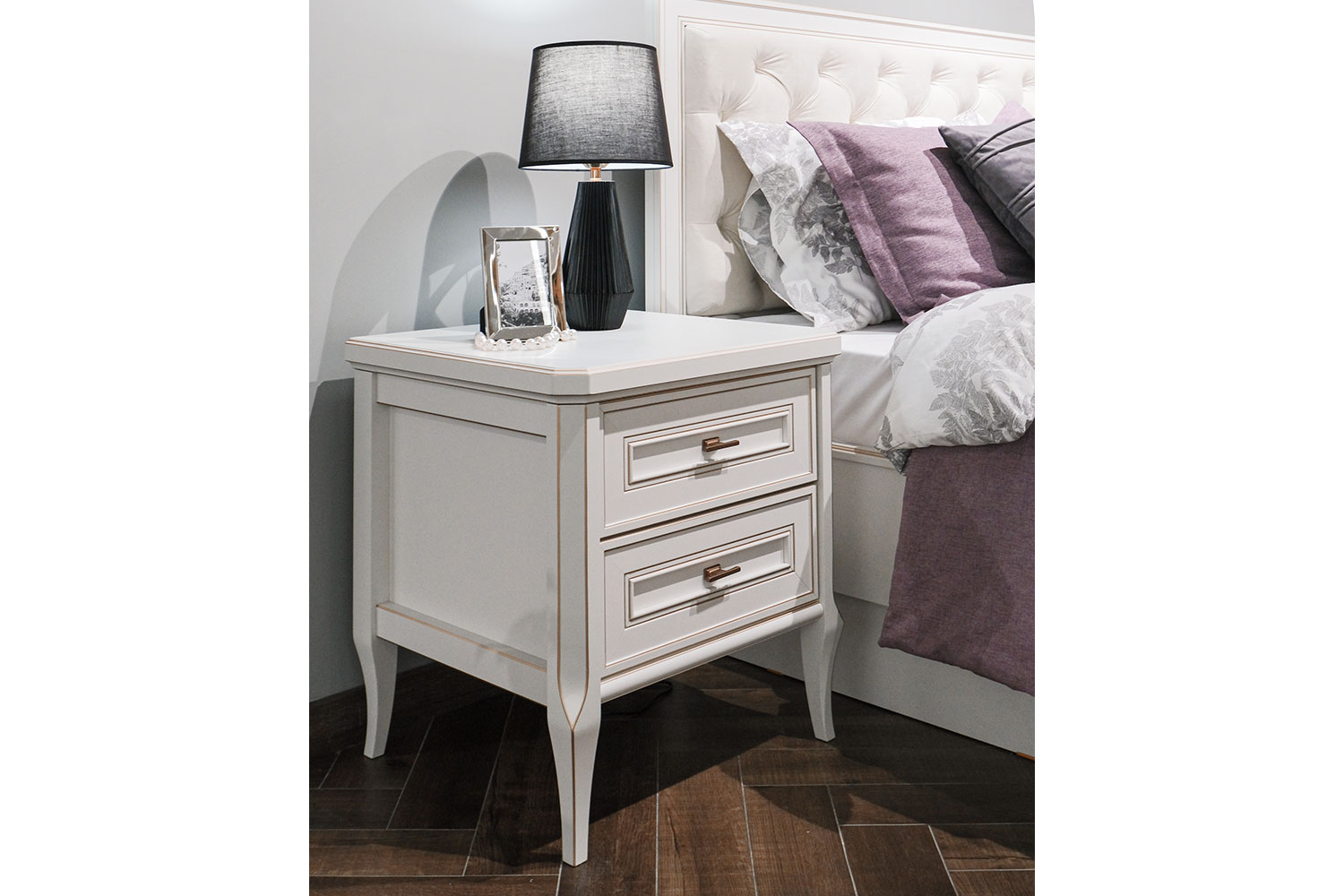 Прикроватные тумбы - изображение №10 "Прикроватная тумба Онтарио с выдвижными ящиками"  на www.Angstrem-mebel.ru