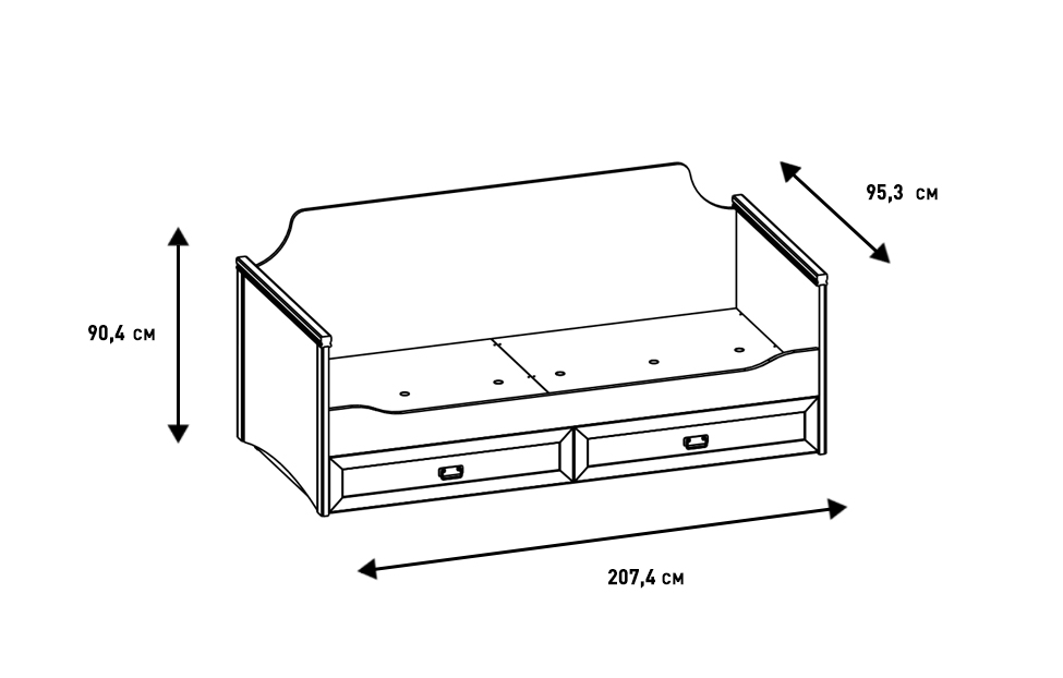 Детские кровати - изображение №12 "Кровать Кантри 90 х 200"  на www.Angstrem-mebel.ru