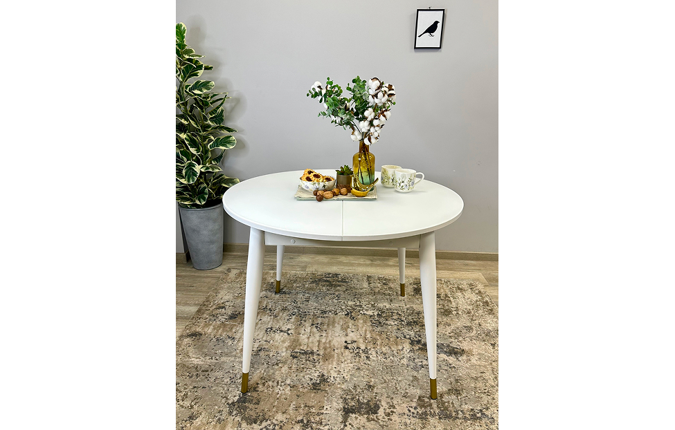 Обеденные столы - изображение №6 "Стол обеденный Мане раздвижной /белый"  на www.Angstrem-mebel.ru