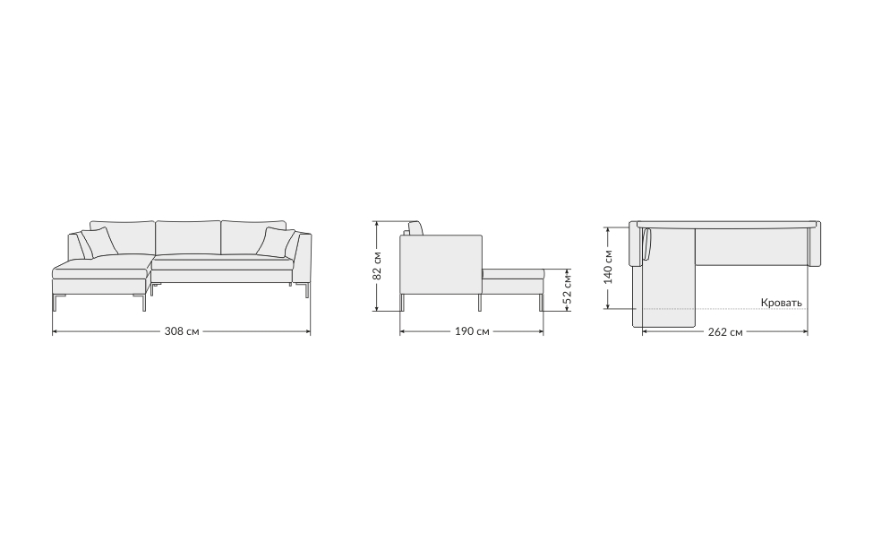 Угловые диваны - изображение №4 "Диван Челси с оттоманкой"  на www.Angstrem-mebel.ru