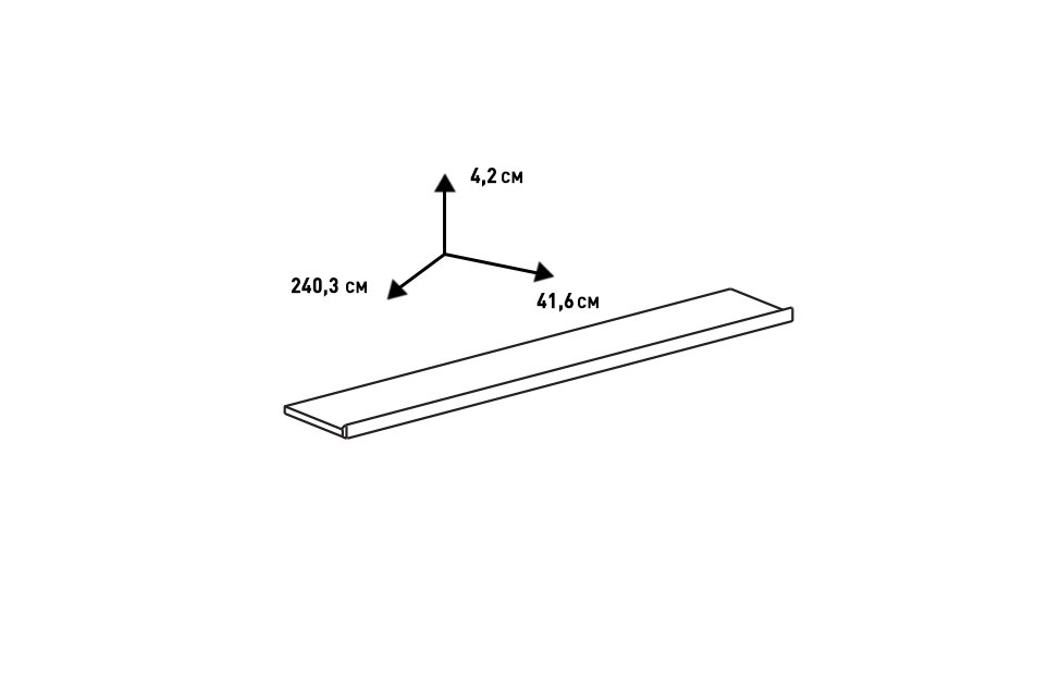 Полки - изображение №6 "Полка настенная Адажио"  на www.Angstrem-mebel.ru