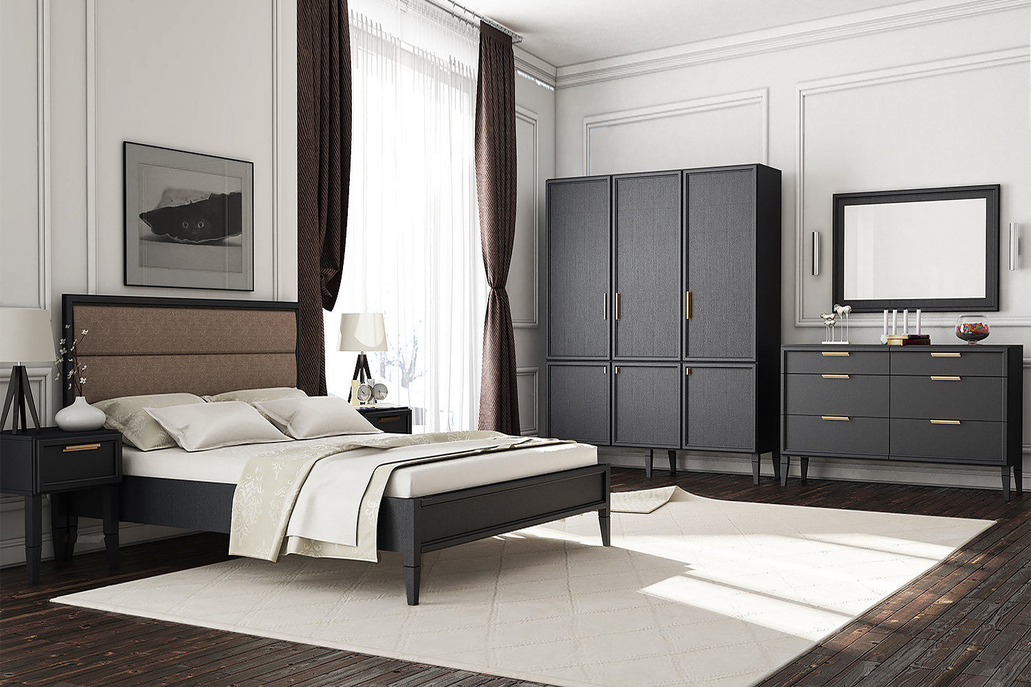 Двуспальные кровати - изображение №4 "Кровать Чарли 180 х 200"  на www.Angstrem-mebel.ru