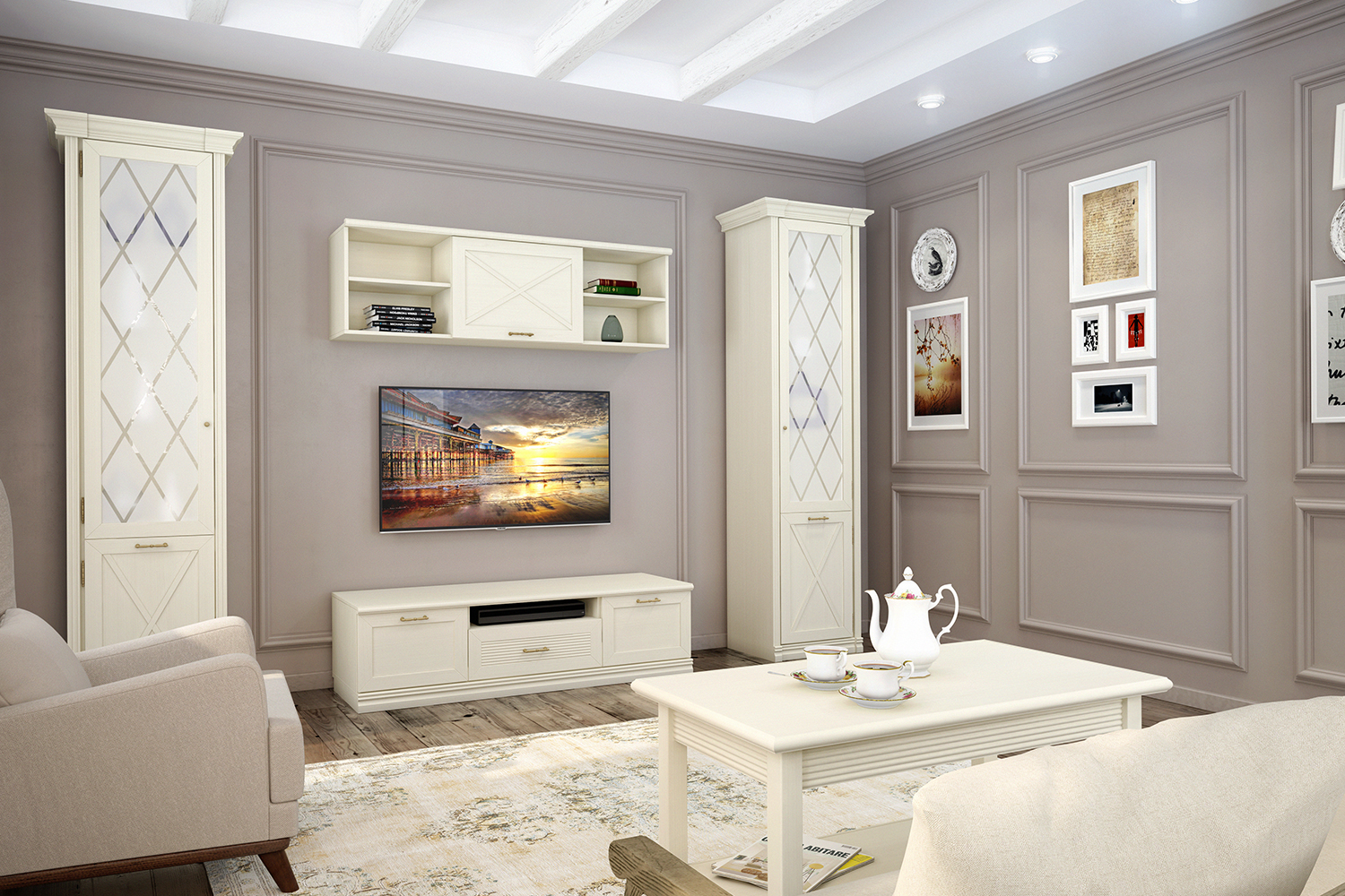 Шкафы-витрины - изображение №5 "Шкаф Кантри"  на www.Angstrem-mebel.ru