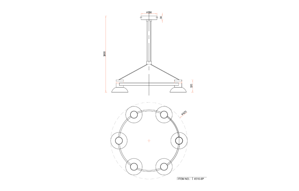 Люстры - изображение №8 "Подвесная люстра Tatti D625*H300/1800 6*LED*10W"  на www.Angstrem-mebel.ru