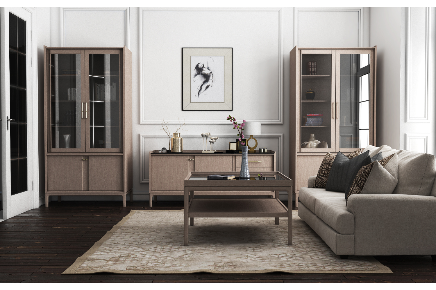 Шкафы-витрины - изображение №3 "Шкаф Брюгге с витриной "  на www.Angstrem-mebel.ru