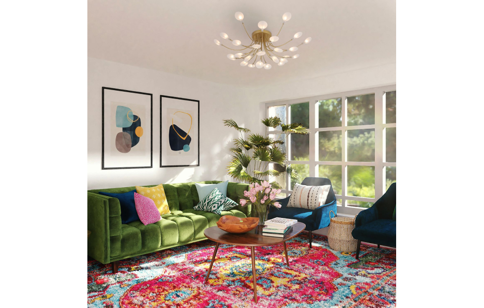 Люстры - изображение №3 "Потолочная люстра Skein (золото) D880*H320 28*G4LED*3W"  на www.Angstrem-mebel.ru