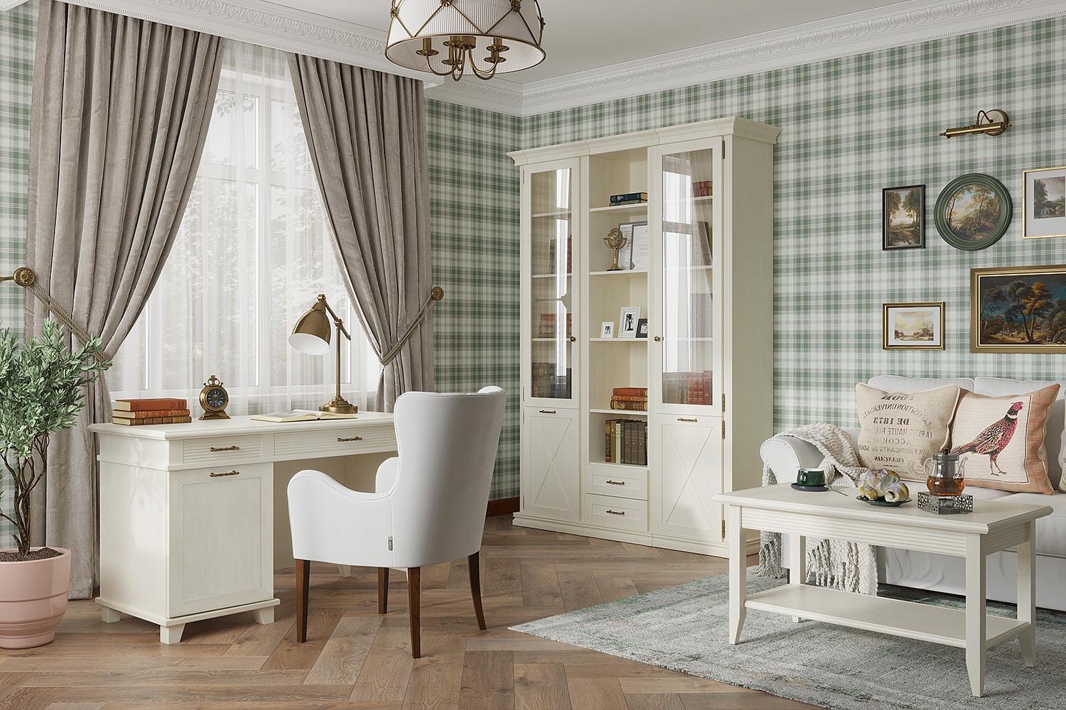 Письменные столы - изображение №5 "Письменный стол Кантри с выдвижными ящиками"  на www.Angstrem-mebel.ru