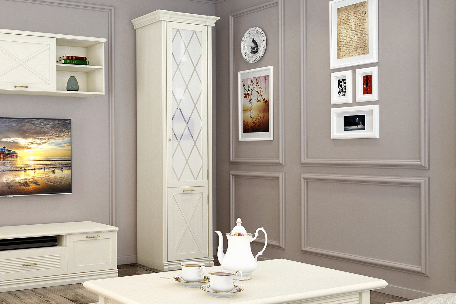 Шкафы-витрины - изображение №4 "Шкаф Кантри"  на www.Angstrem-mebel.ru