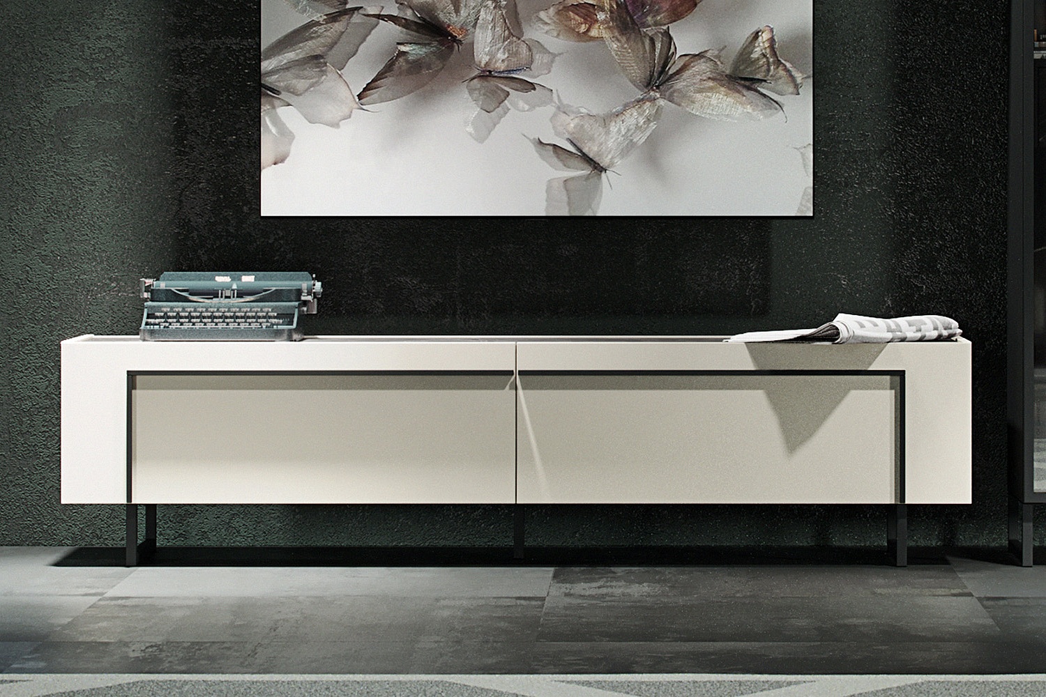 Тумбы под телевизор - изображение №3 "Тумба Милагро под телевизор с выдвижными ящиками"  на www.Angstrem-mebel.ru