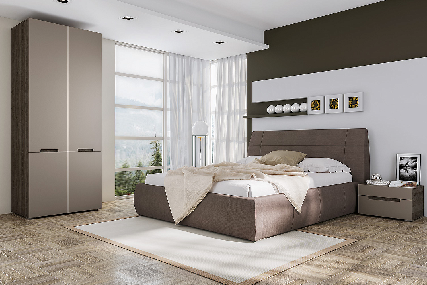 Шкафы платяные - изображение №6 "Шкаф Анри с полками"  на www.Angstrem-mebel.ru