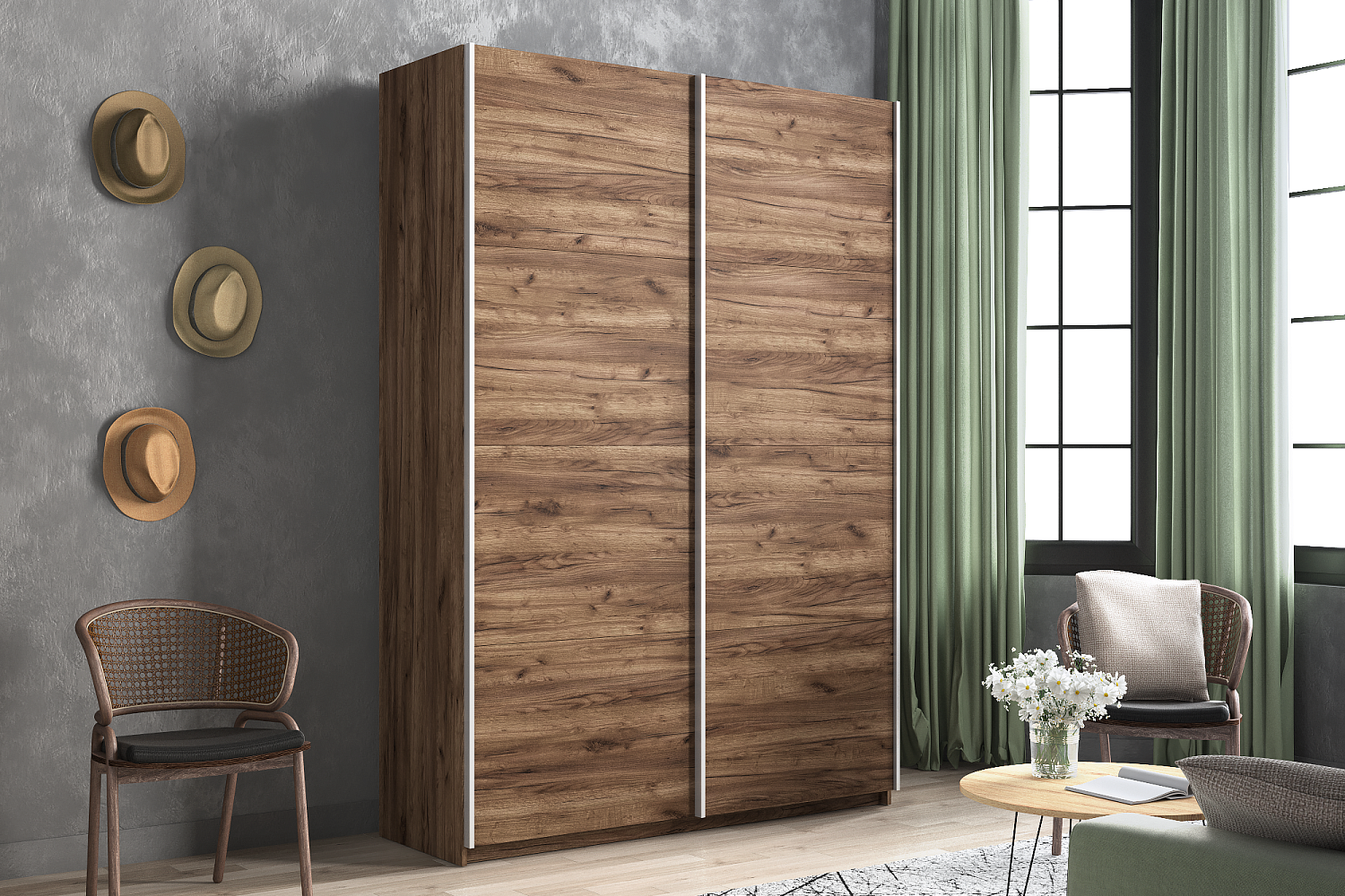 Шкафы-купе - изображение №4 "Шкаф-купе Lux / Дуб табачный"  на www.Angstrem-mebel.ru